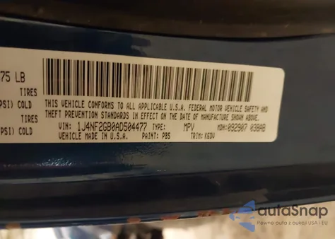 2010 Jeep Patriot Sport from USA, damaged, VIN 1J4NF2GB0AD504477